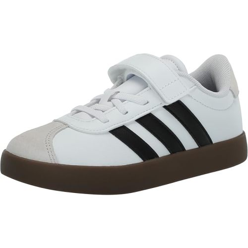 adidas Unisex-Child Vl Court 3.0 Elastic Lace & Strap Sneaker
