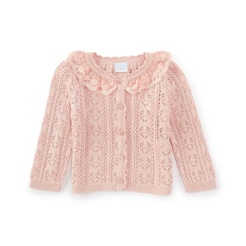 Edgehill Collection Baby Girls 3-24 Months Pointelle Lace Cardigan