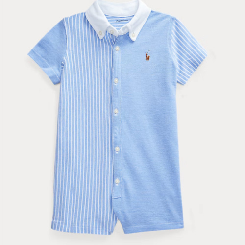 Knit Cotton Oxford Fun Shortall | Ralph Lauren- 6 month