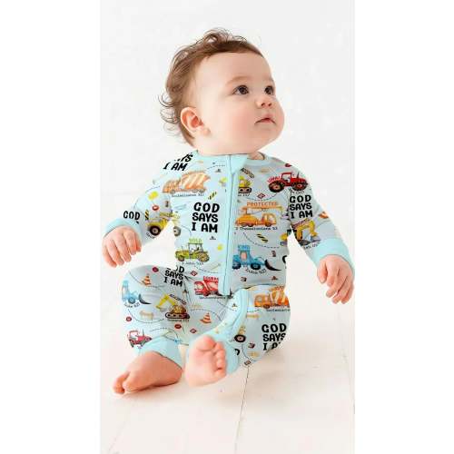 God Says I Am Boy Bamboo Convertible Zippy – Zumbamboo