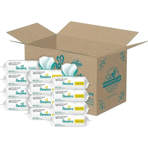 Pampers Sensitive Water Based Hypoallergenic and Unscented Baby Wipes Combo, 1008 count (Packaging May Vary)
