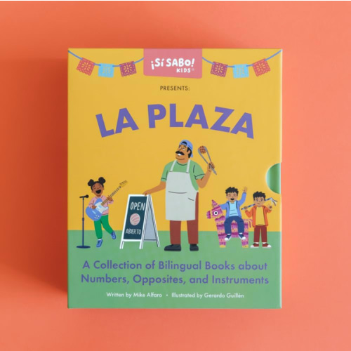 La Plaza: A 3-Book Box Set for Learning Spanish and English Words for Numbers, Opposites, and Musical Instruments (Si Sabo Bilingual Books for Kids)