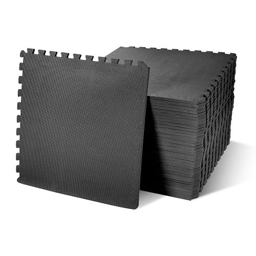 BalanceFrom Fitness Extra Thick Workout Padding Puzzle Exercise Mat, Interlocking EVA Foam Tiles, 144 sq. ft.