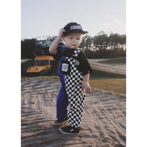 Little Trouble | RA X LT Overalls Purple / Checkered Overalls