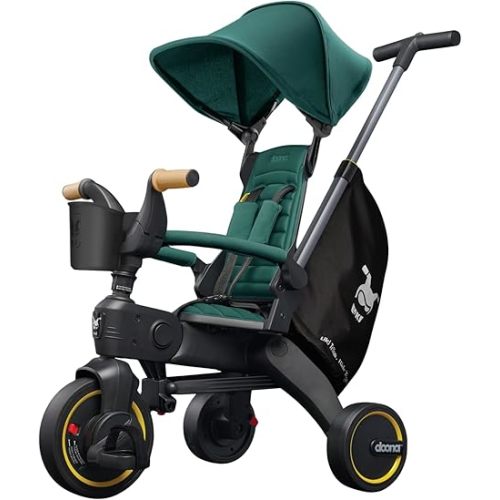 Doona Liki Trike S3, Desert Green - 5-in-1 Compact, Foldable Tricycle - Suitable for Toddlers 10 to 36 Months
