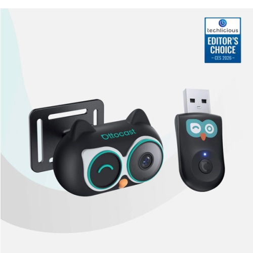 Ottocast Cabin Care Wireless CarPlay Adapter with Rear Seat Monitor