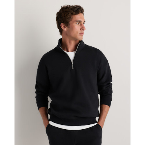Everyday Fleece Quarter-Zip Sweatshirt in Linen White