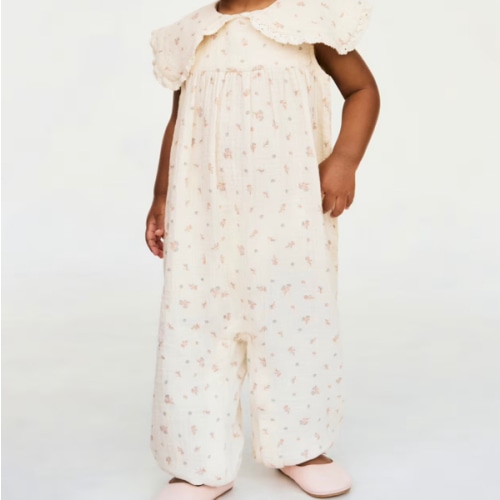 COTTON MUSLIN ROMPER SUIT