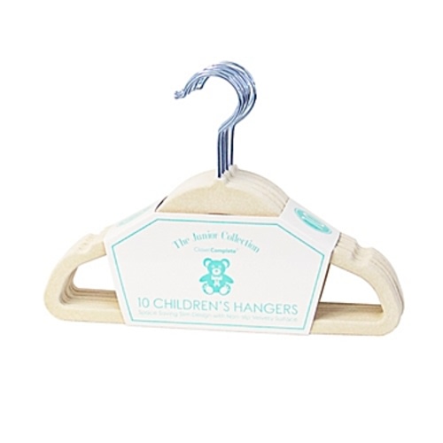 Closet Complete® 10-Pack Flocked Children's Hangers in NaturalCloset Complete® 10-Pack Flocked Children's Hangers in NaturalCloset Complete® 10-Pack Flocked Children's Hangers in Natural