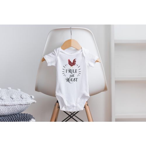 I Rule the Roost Onesie®: Chicken Farm Baby Clothes