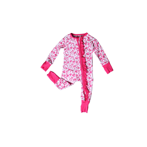 Pink Ruffle Bow Zippy