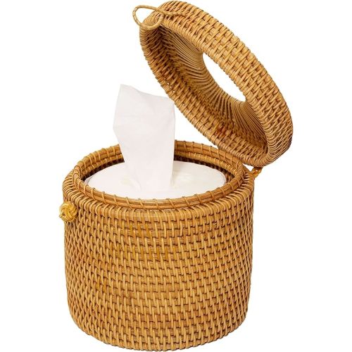Rattan Tissue Box Toilet Paper Cover