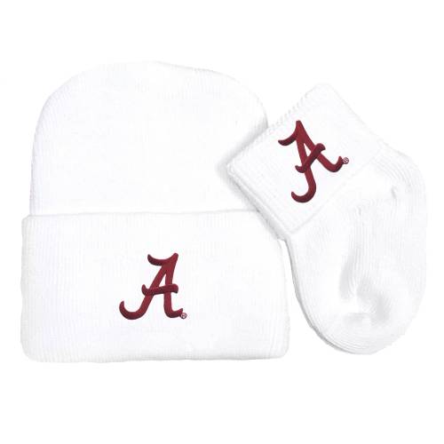Alabama Crimson Tide Newborn Baby Knit Cap and Socks Set