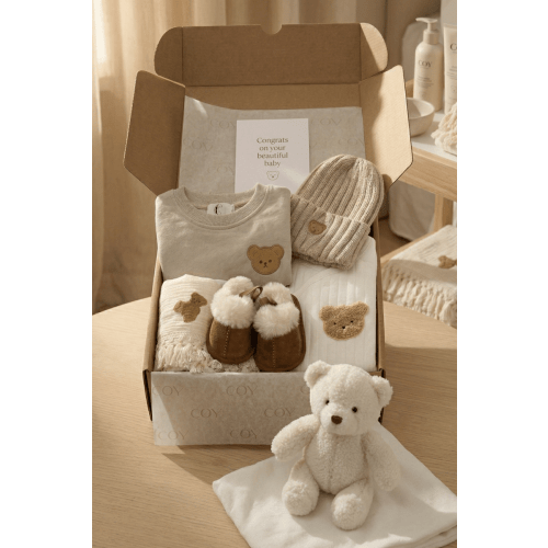 The VIP Cozy Boucle Baby Bear Personalised Gift Box