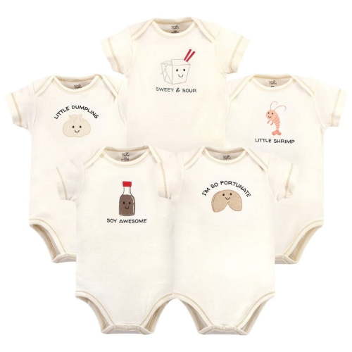 Touched by Nature Organic Cotton Bodysuits, Fortune Cookie, Newborn