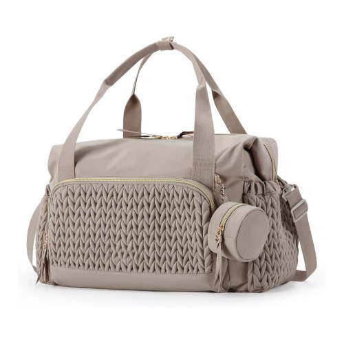 Spacious Diaper Duffel Bag with Detachable Small Storage Pouch for Family Outdoor Trips