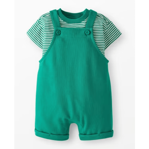 Baby T-Shirt & French Terry Shortalls Set