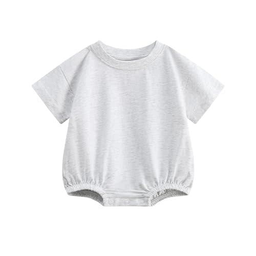 Bafeicao Baby Boy Girl Bubble Romper Infant Toddler T-Shirt Bodysuit | Organic Cotton,Oversized,Short Sleeve,Summer
