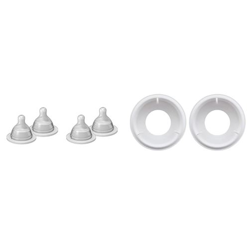 MAM Bottle Nipples Extra Slow Flow Nipple Size 0, for Newborn Babies and Older & Easy Start Anti Colic Bottle Valve Replacement,2 Count (Pack of 1)