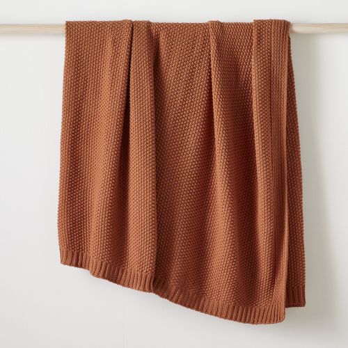 Cotton Knit Throw