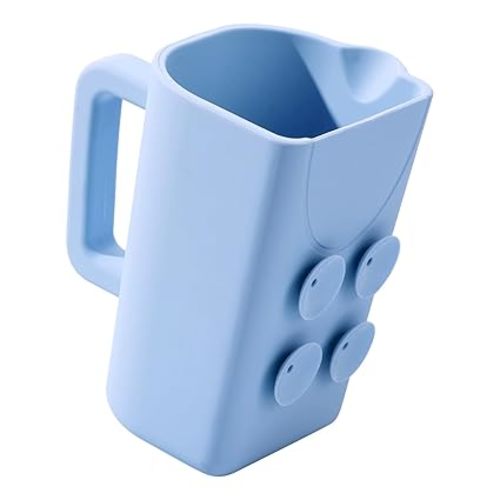 Baby Bath Rinse Cup with Suctions, 100% Food Grade Silicone, Rinser to Wash Hair and Body with Easy Grip Handle