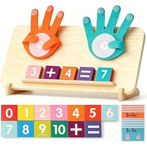 Hirger Preschool Learning Toys for Toddlers 2-4, Educational Math Manipulatives Number Counting Blocks for Kids, Montessori Toy for Boys Girls 3 4 5 6 Year Old Birthday Gifts