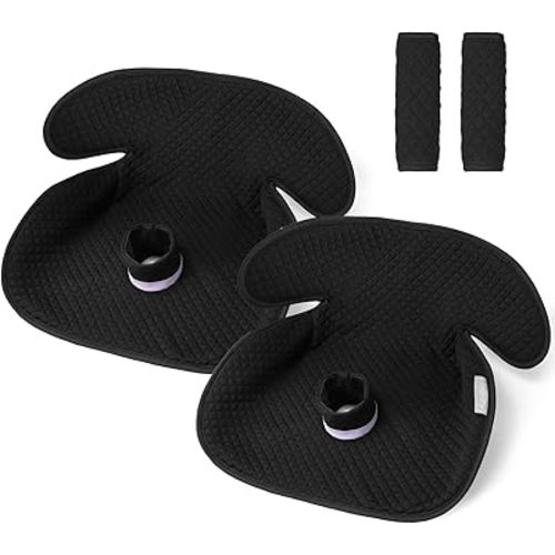 2 Pack Baby Potty Training Car Seat Protector, Waterproof Car Seat Liner for Potty Training Toilet, Baby Infant Toddler Piddle Pad Fits for Carseat, Stroller, Highchair - 2 Pack, Black