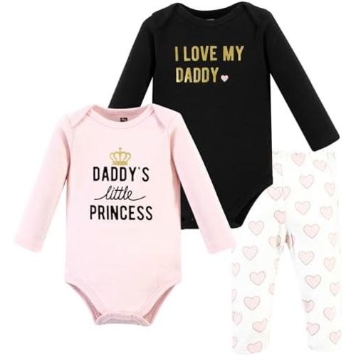 Hudson Baby Unisex Cotton Bodysuit and Pant Set