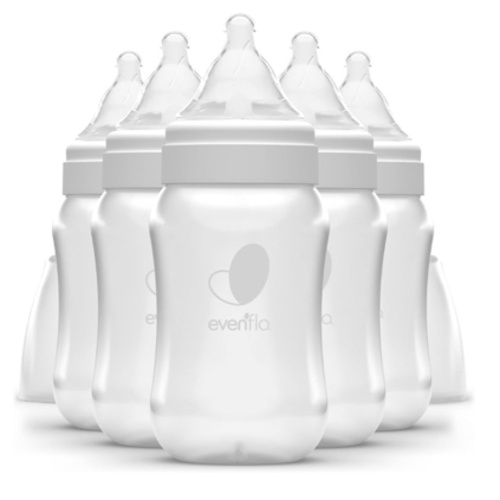 Evenflo Feeding Premium Proflo Venting Balance Plus Wide Neck Baby, Newborn and Infant Bottles - Helps Reduce Colic - 9 Ounce (Pack of 6)