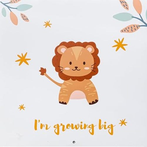 Baby First Year Calendar Keepsake Memory Calendar BONUS/W 75 Stickers – Gender Neutral | Family Tree | Journal Book to Record every special moment for Baby Boys & Baby Girls (LITTLE LION)
