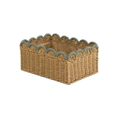 TAYLOR MADISON DESIGNS
15x7 Large Scalloped Trim Natural Basket