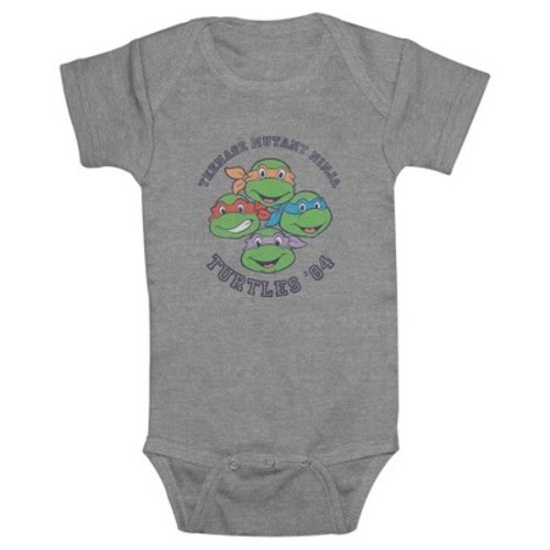 Infant's Teenage Mutant Ninja Turtles Distressed Group 84'  Bodysuit - Athletic Heather - 6 Months