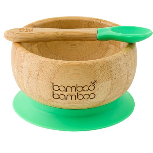 Bamboo Baby Suction Bowl and Spoon - Bamboo Bamboo