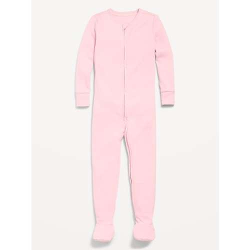 Snug-Fit 2-Way-Zip Ribbed Pajama One-Piece for Toddler & Baby | Old Navy