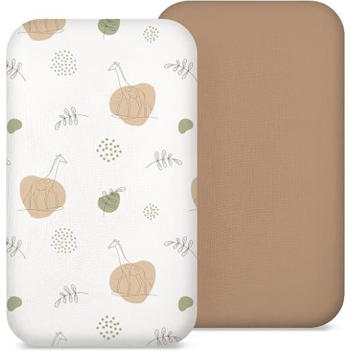 BabyBond Muslin Bassinet Sheet Fitted for Baby – Soft & Breathable – 2 Pack