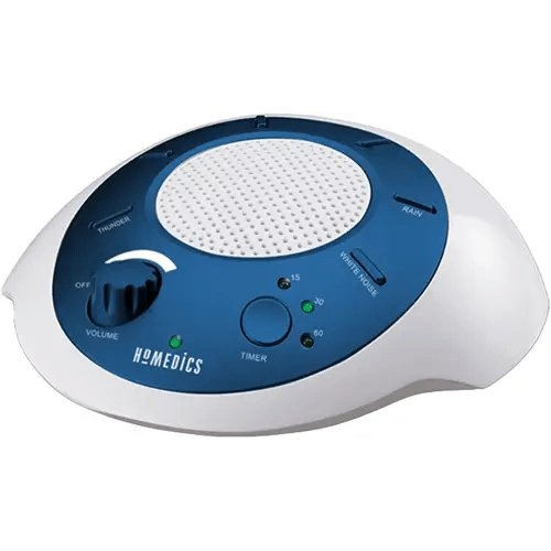 Homedics SoundSleep White Noise Sound Machine, Blue, Small Travel Sound Machine with 6 Relaxing Nature Sounds, Portable Sound Therapy for Home, Office, Nursery, Auto-Off Timer, By Homedics