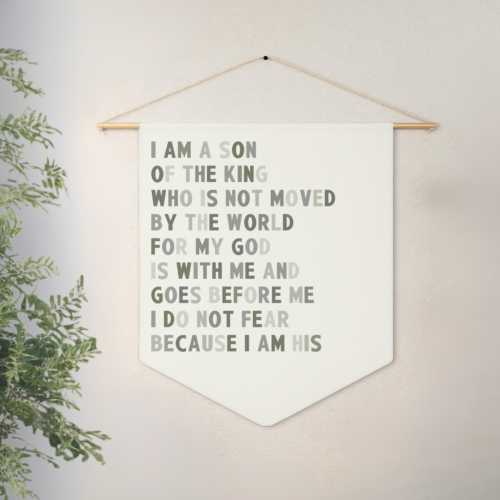 I am Son of The King / Bible Verse for Nursery / Bible Verse Banner / Christian Nursery Wall Decor / Baby Boy Room Decor / Nursery Quote
