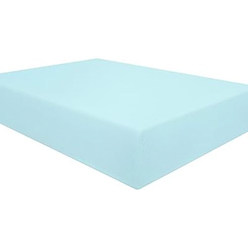 NTBAY Twin Fitted Sheet Only - Brushed Microfiber Deep Pocket Fitted Sheet - Soft, Wrinkle-Free, Fade-Resistant, Stain-Resistant, Hotel Quality Fitted Bed Sheet, Aqua