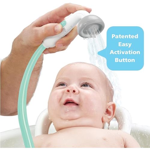 Yookidoo Baby Bath Shower Head - Elephant Water Pump with Trunk Spout Rinser - Control Water Flow from 2 Elephant Trunk Knobs for Maximum Fun in Tub or Sink for Newborn Babies
