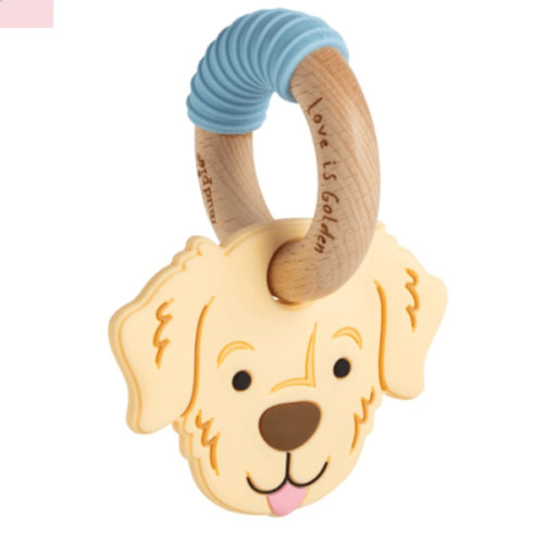 Light Golden Retriever Teether | Perfect for Babies Under 18 Months | Mud Pie