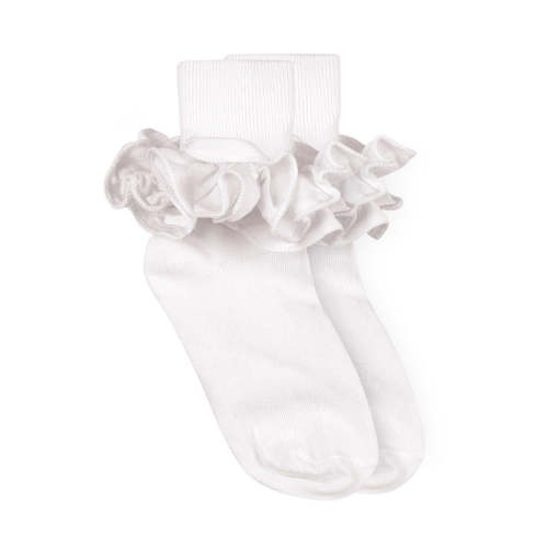 Misty Ruffle Lace Turn Cuff Socks
