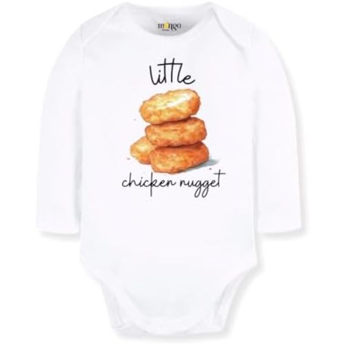 Little Chicken Nugget Funny Baby Bodysuit, Kids & Toddler T-Shirt – Cute Outfit for Boys Girls Clothes