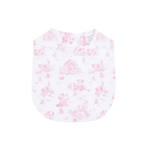 Feeding Bib, Puppy Toile Pink