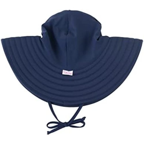 RuffleButts® Baby/Toddler Girls UPF 50+ Sun Protective Wide Brim Swimwear Sun Hat
