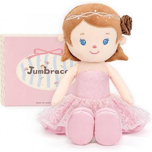 16" Soft Baby Doll Toy for One Year Old Girl Birthday Gift(Pink)
