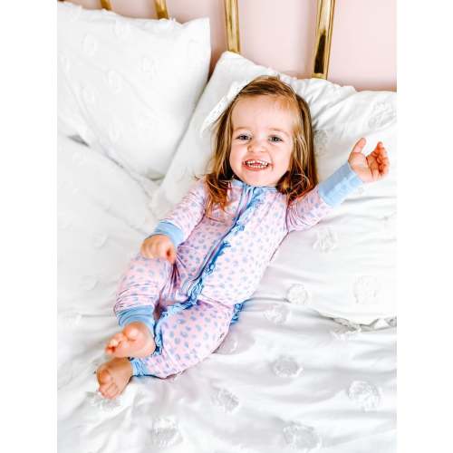 Lillian Leopard Bamboo Ruffle Convertible Footie