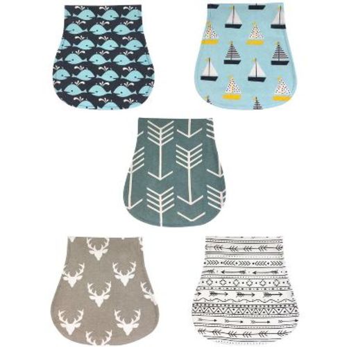 Wrapables Soft and Absorbent Baby Burp Cloths (Set 5)