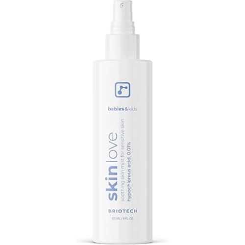 Briotech Baby Skin Love Spray | Gentle Hypochlorous Acid Mist for Soothing, Calming & Cleansing Delicate Skin | Pediatrician-Approved, Added Fragrance-Free | 4 oz