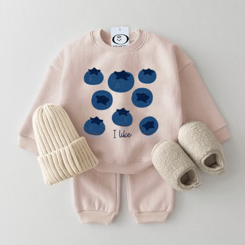 I LIKE Baby 2-Piece Blueberry Beige Set