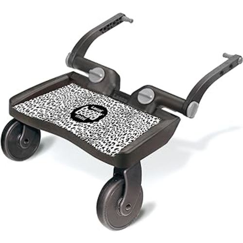 Lascal BuggyBoard Mini Universal Stroller Board, Fits 90% of Strollers, Compatible with UPPAbaby, Bugaboo, No Need for a Double Stroller for Infant and Toddler, Max Weight 66 lbs, Leopard